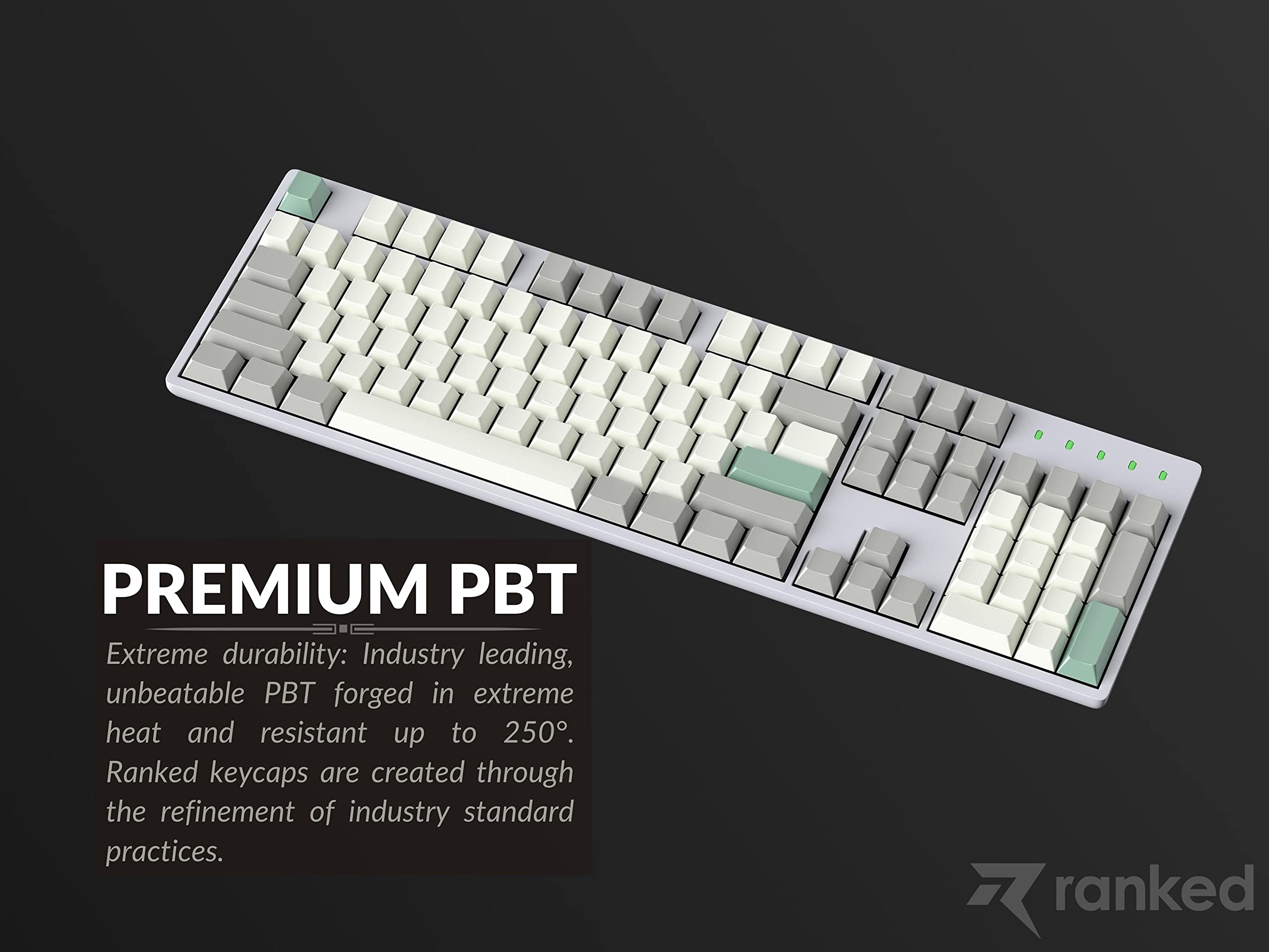 Ranked Blank Premium Keycap Set | 1.4 mm Thick PBT | Cherry Profile for Mechanical Keyboard (9009, 139 Keys) - Image 6