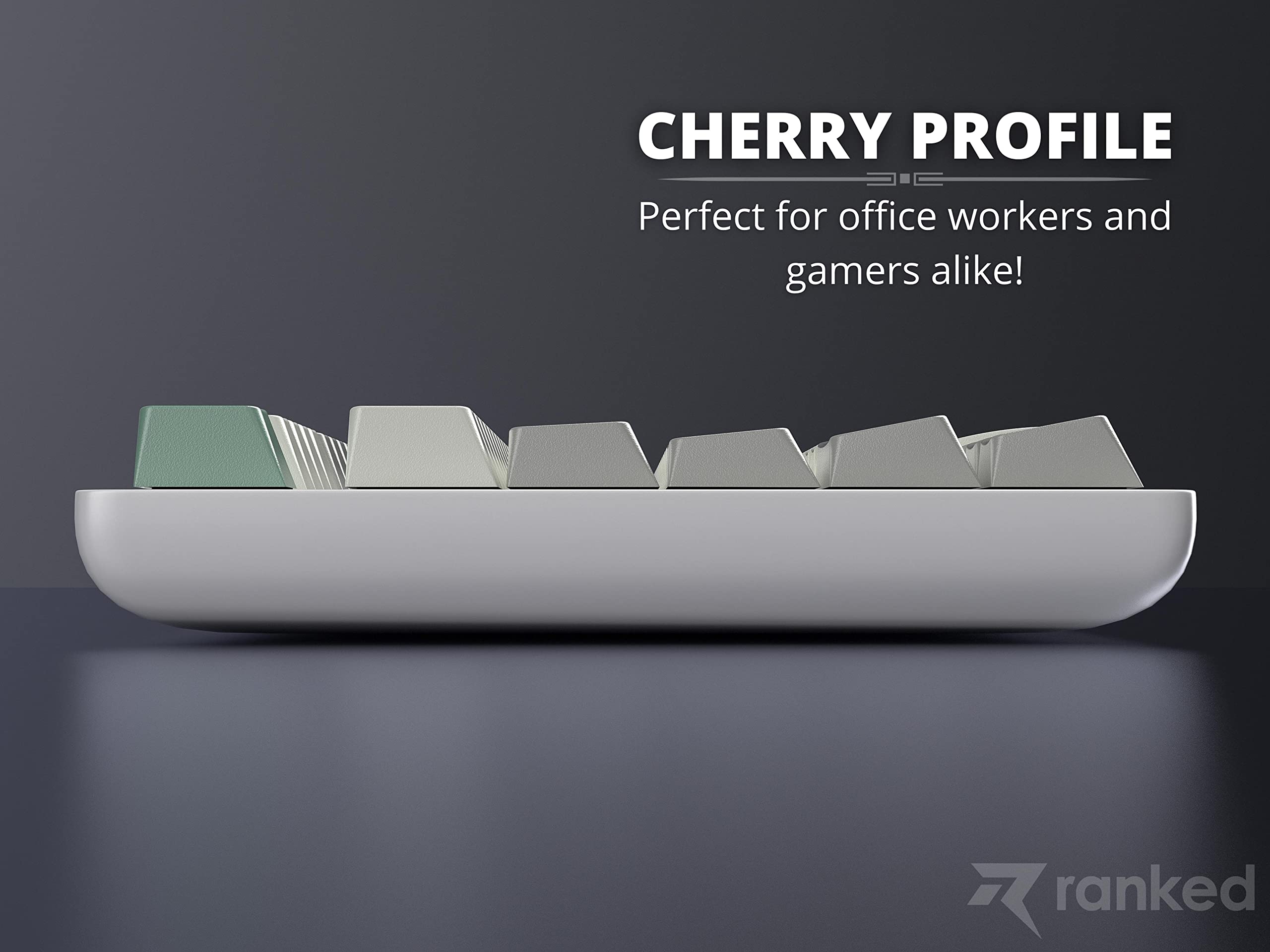 Ranked Blank Premium Keycap Set | 1.4 mm Thick PBT | Cherry Profile for Mechanical Keyboard (9009, 139 Keys) - Image 4