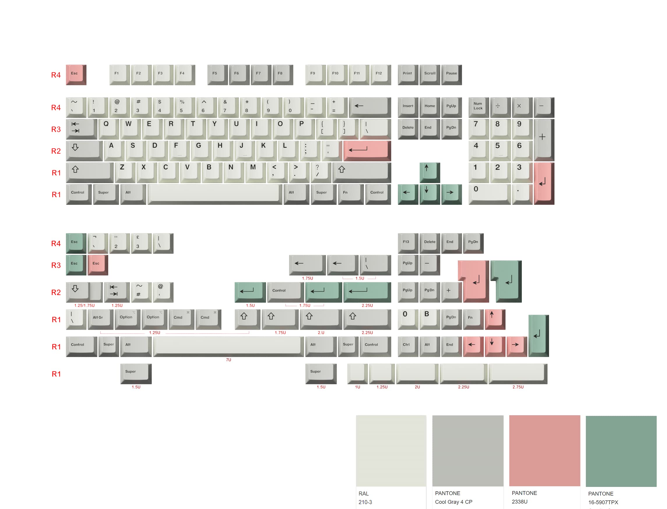 Ranked Dye Sublimation Premium Keycap Set | 1.45 mm Thick PBT | Cherry Profile for Custom Mechanical Keyboard (9009, 169 Keys) - Image 8