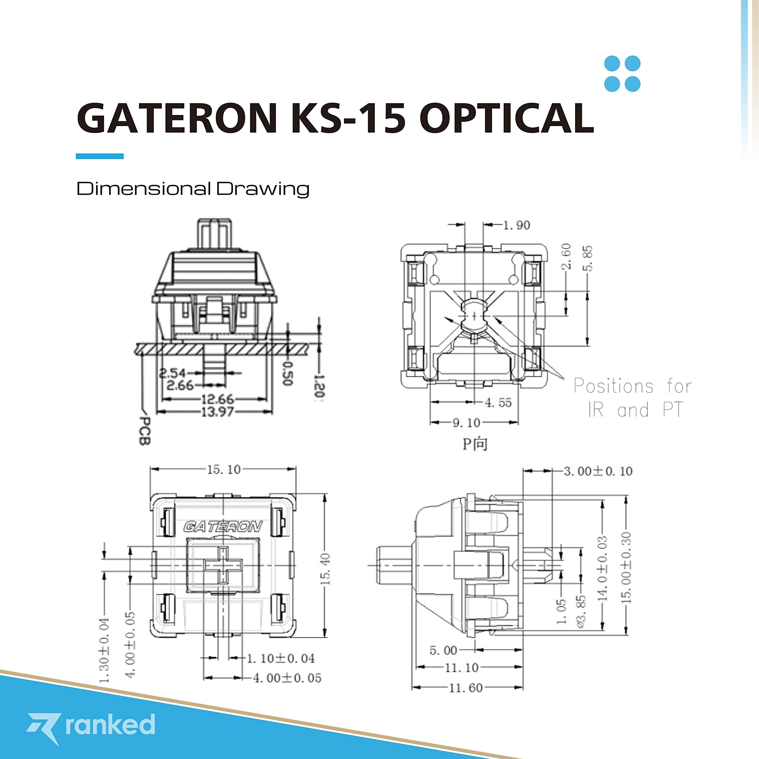 Ranked Gateron ks-15 Optical Key Switches for RGB Mechanical Gaming Keyboards | Plate Mounted (Gateron Optical Brown, 65 Pcs) - Image 7