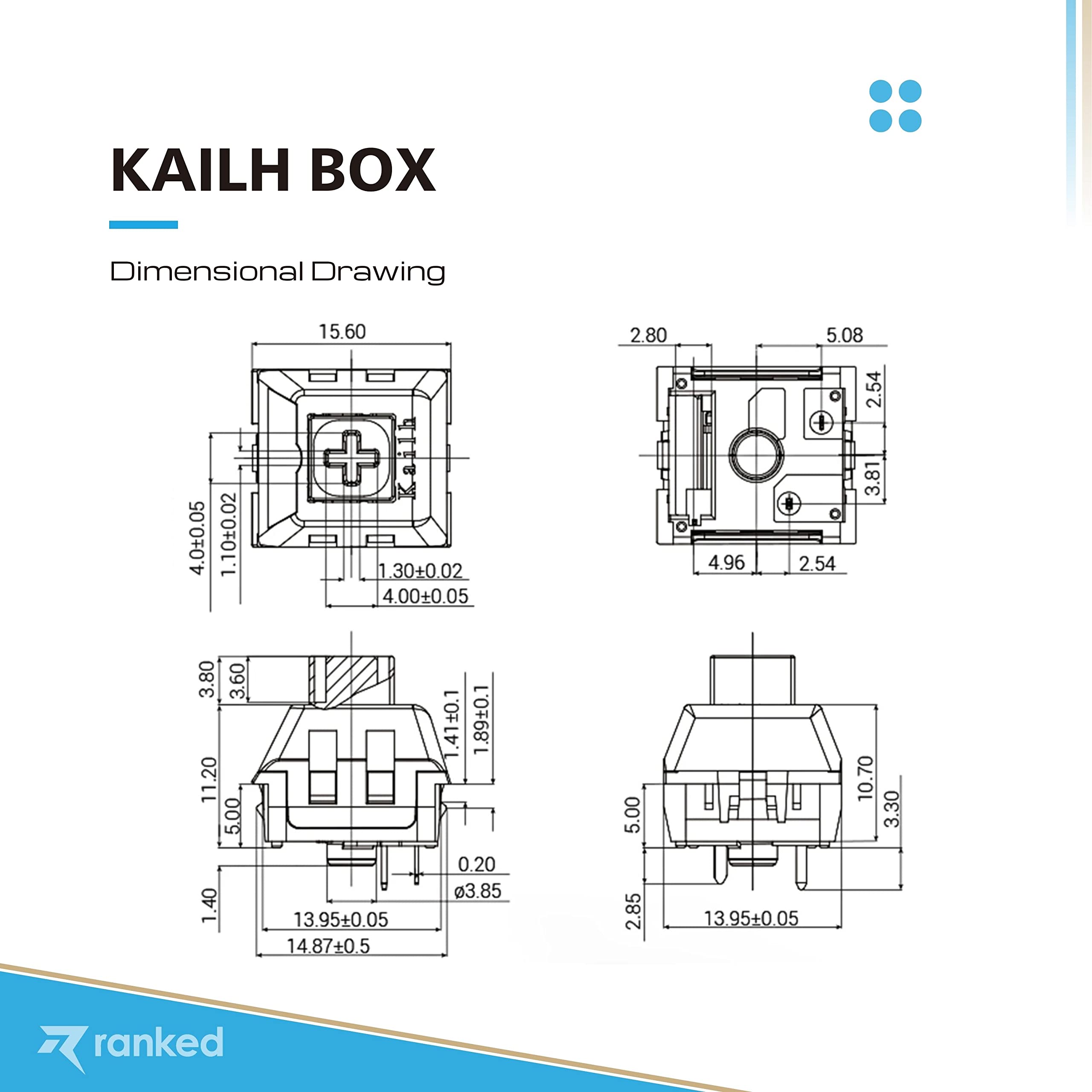Ranked Kailh Box Key Switches for Mechanical Gaming Keyboards | Plate Mounted (Kailh Box Red 10 Pcs) - Image 6