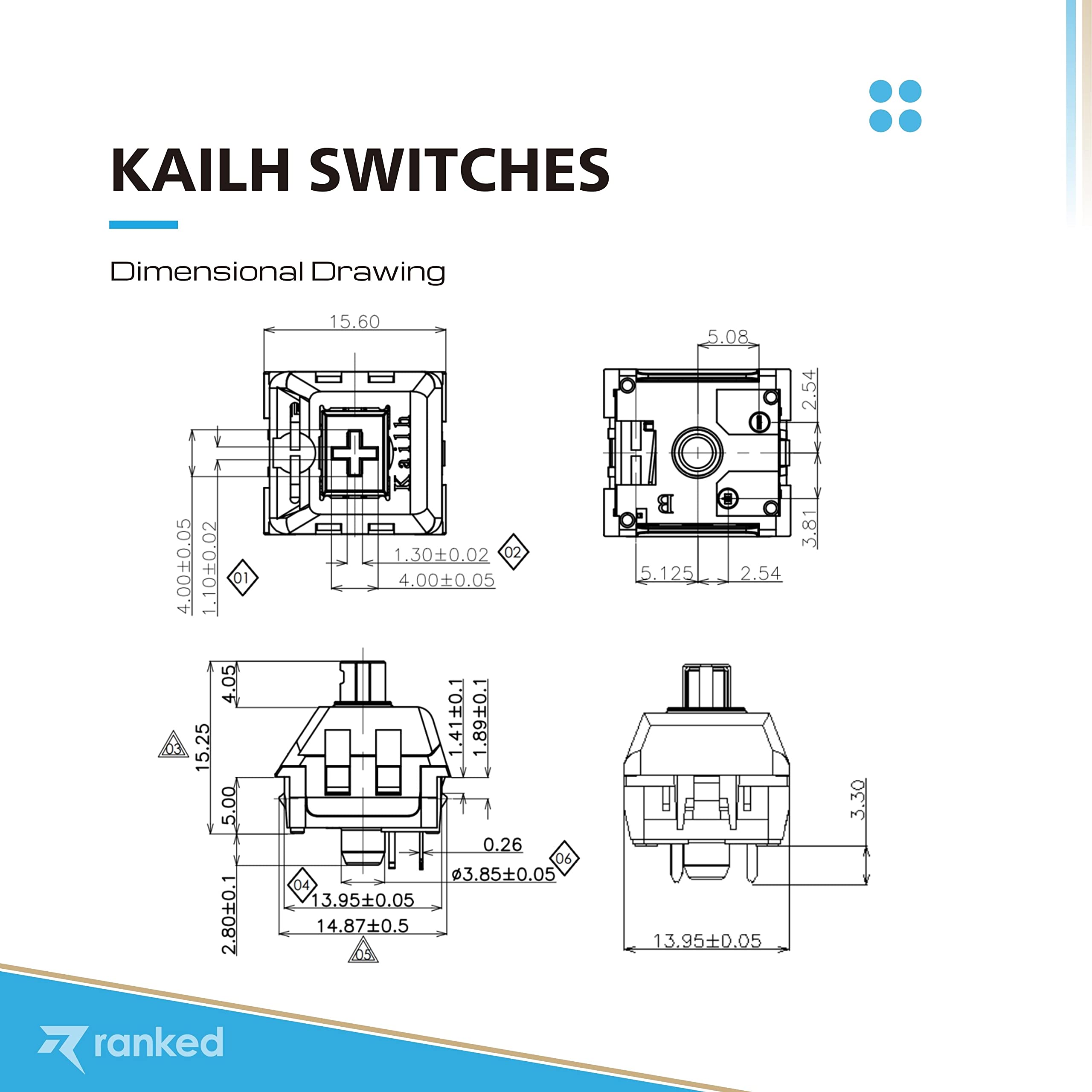 Ranked Kailh Key Switches for Mechanical Gaming Keyboards | Plate Mounted (Kailh Pro Speed Berry, 65 Pcs) - Image 6