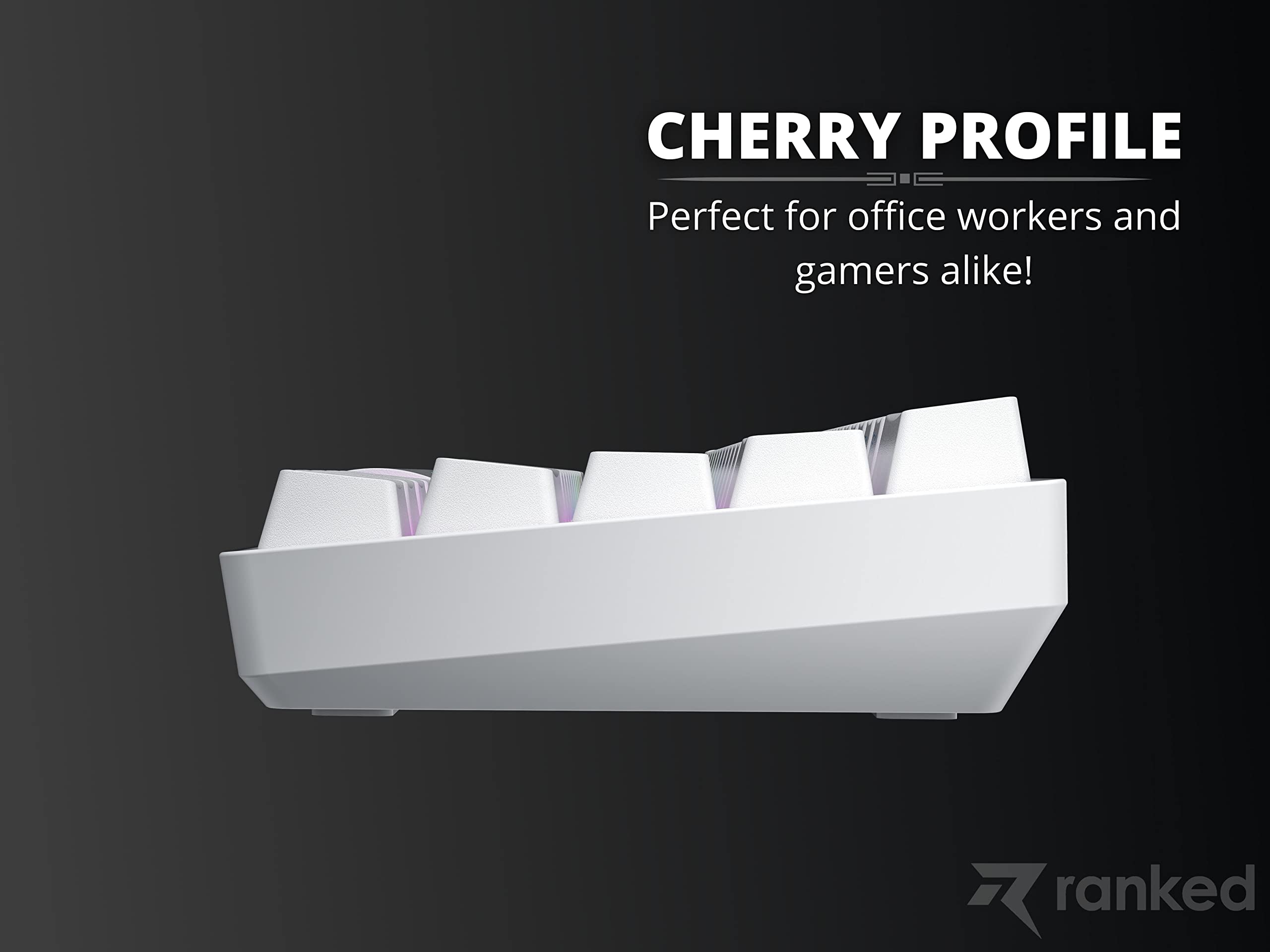 Ranked N60 Nova 60% Form Factor | Hot Swappable Mechanical Gaming Keyboard | 61 Keys Multi Color RGB LED Backlit for PC/Mac Gamer (White, Gateron Pro Yellow) - Image 9