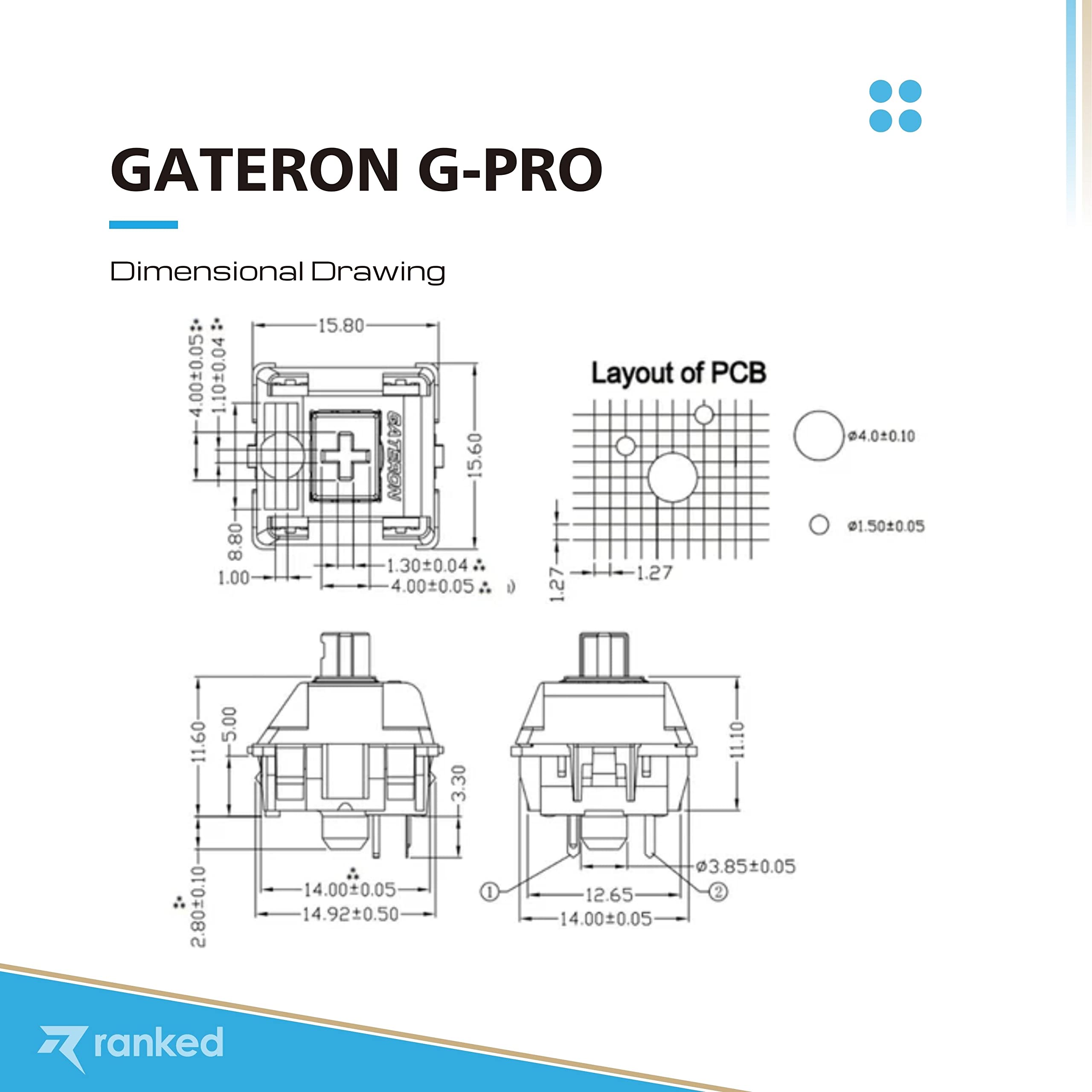 Ranked Pack of Gateron ks-9 G PRO Switches for Mechanical Gaming Keyboards | Plate Mounted | Pre Lubed (Gateron PRO Brown, 10 Pcs) - Image 5
